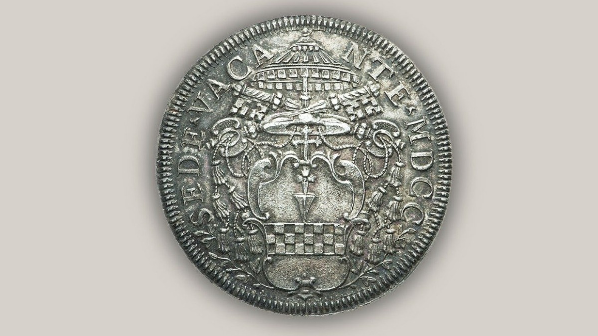 Escudo de la Sede Vacante del 1700 Foto.  Biblioteca Apostólica Vaticana