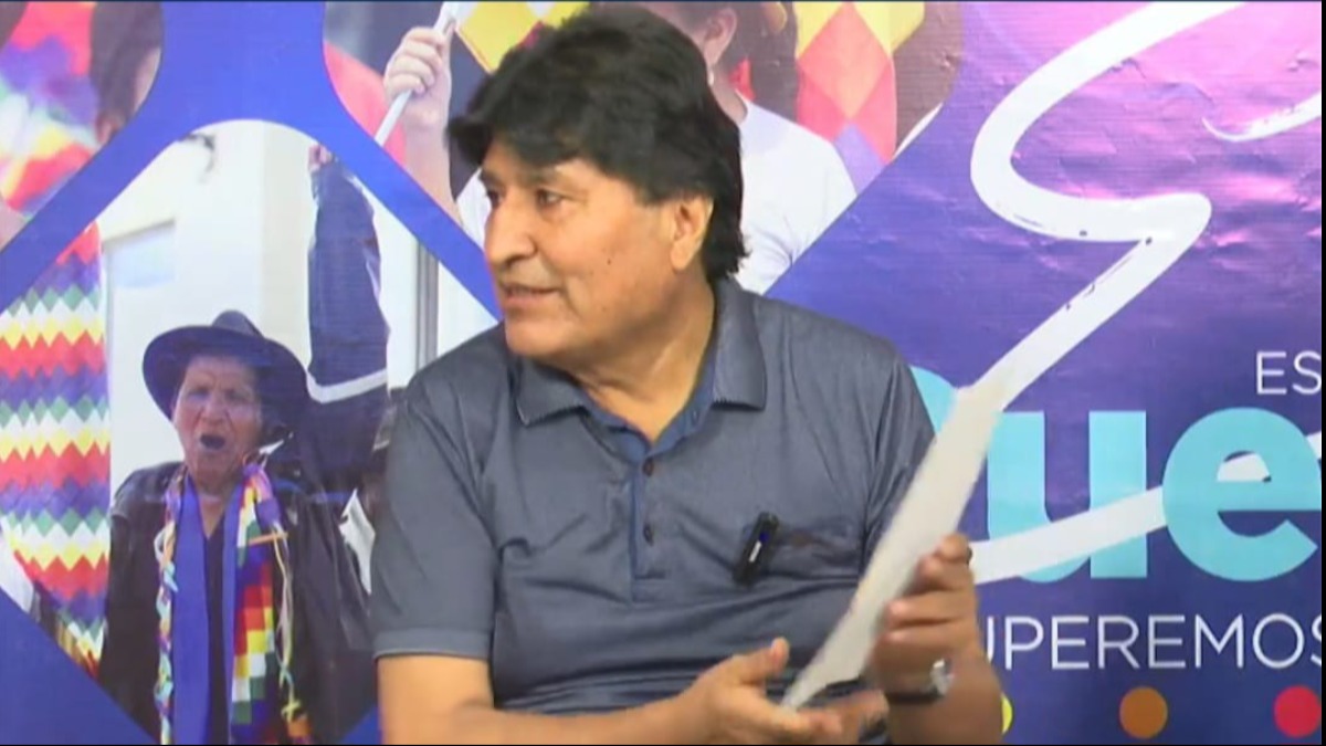 Evo Morales en su programa dominical. Foto. Captura