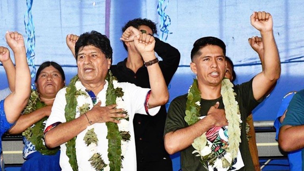 Evo Morales y Andrónico Rodríguez. Foto: Internet