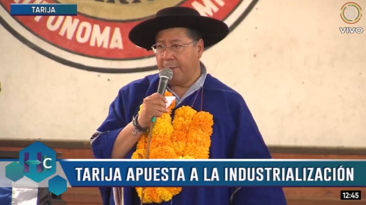 Presidente Luis Arce. Foto: Captura