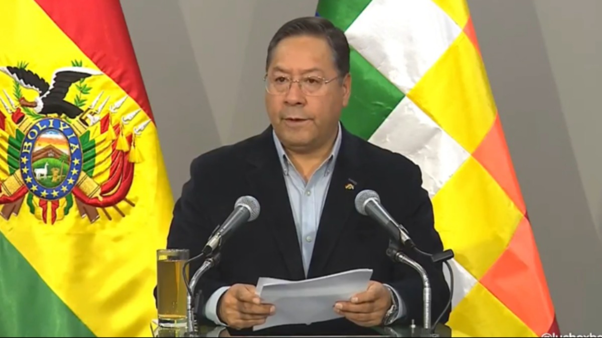 Presidente Luis Arce. Foto: Captura