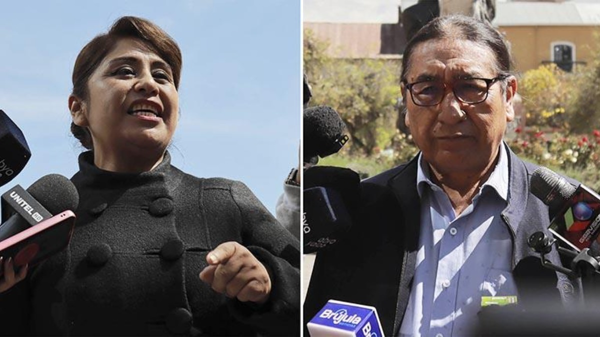 Vicepresidenta de Pan-Bol, Ruth Nina; y el líder del FPV, Eliseo Rodríguez. Foto: Internet