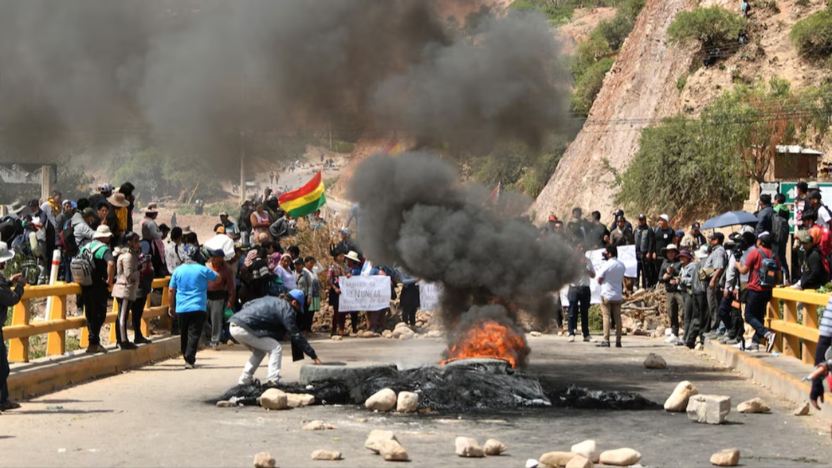 Bloqueos en Bolivia. Foto: Abi