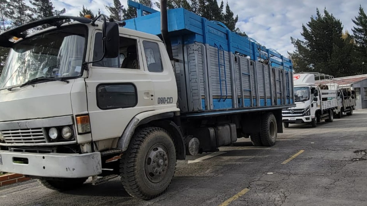 El camión que fue incautado por el CEO en Achacachi. Foto: Ministerio de Desarrollo Productivo