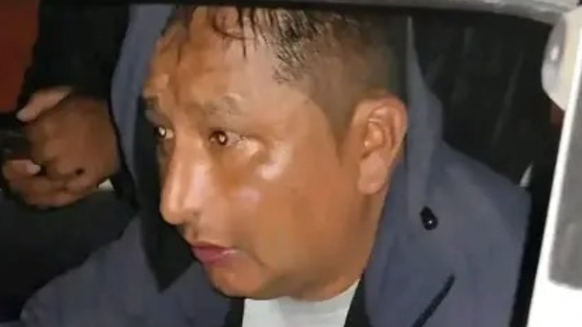 Enrique Mamani cuando fue aprehendido.