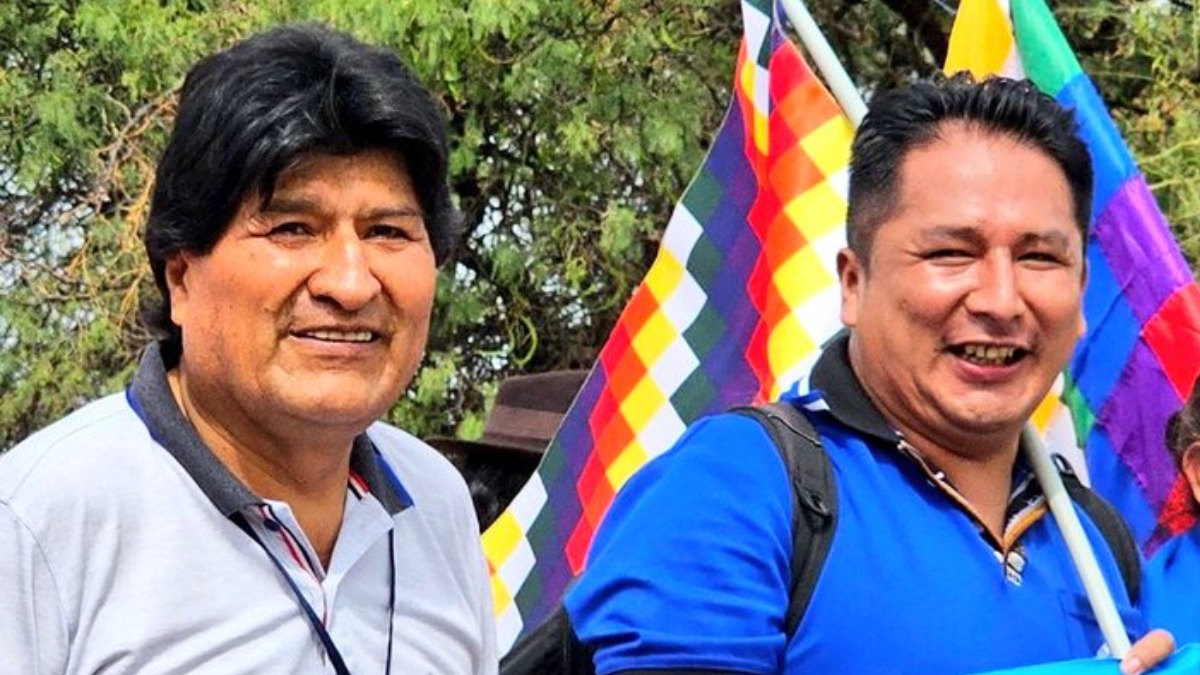 Evo Morales y Enrique Mamani