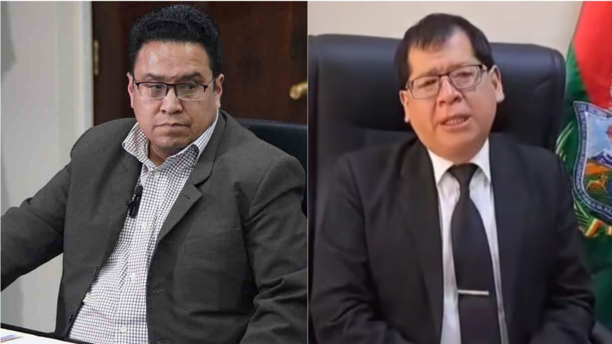 Exministro de Justicia, César Siles; y el expresidente del TDJ de La Paz, Yván Córdova. Foto: ANF