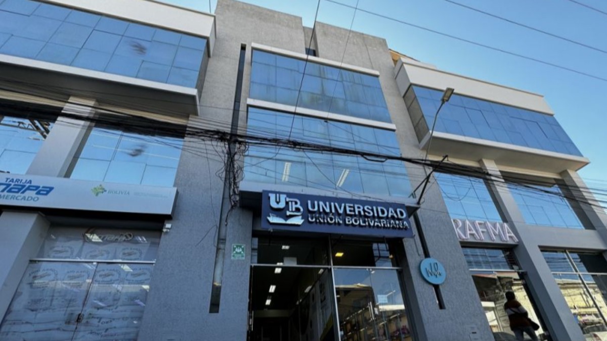 Frontis de la Universidad Unión Boliviariana, sede Tarija. Foto: El País
