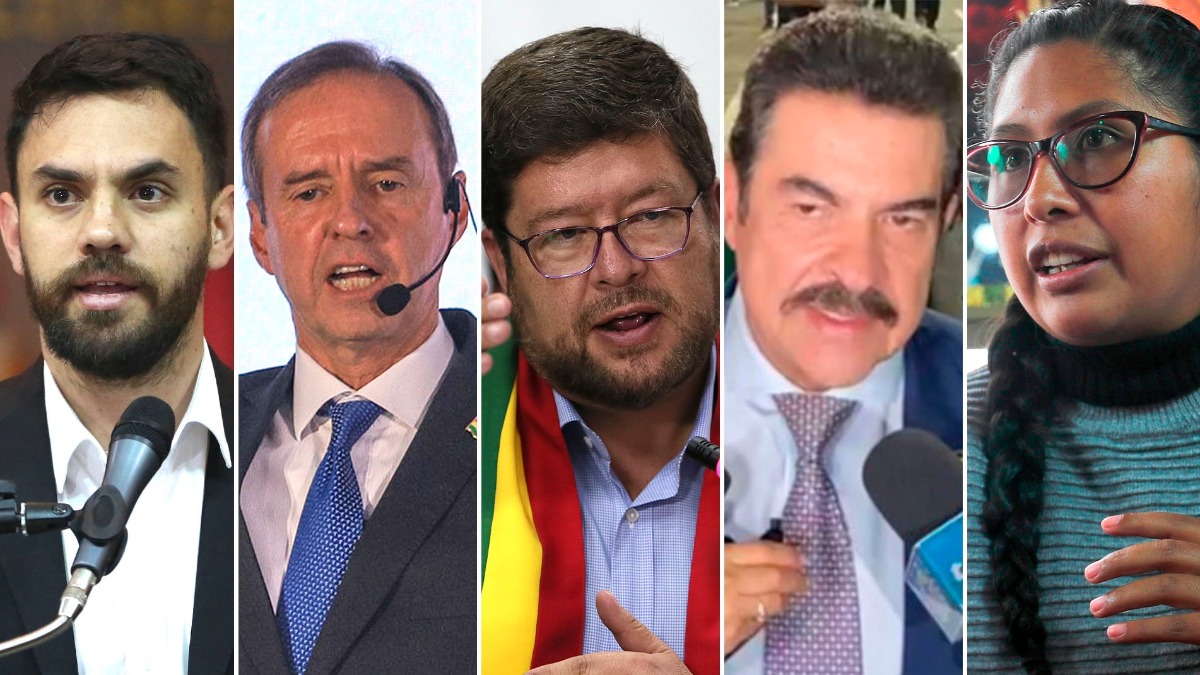 Imagen referencial de 5 de los 10 candidatos presidenciales habilitados.