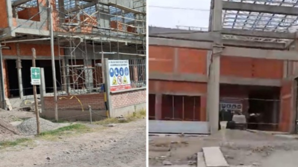 La construcción del hospital de segundo nivel de Tupiza está en plena ejecución. Foto: Aldo Terrazas.