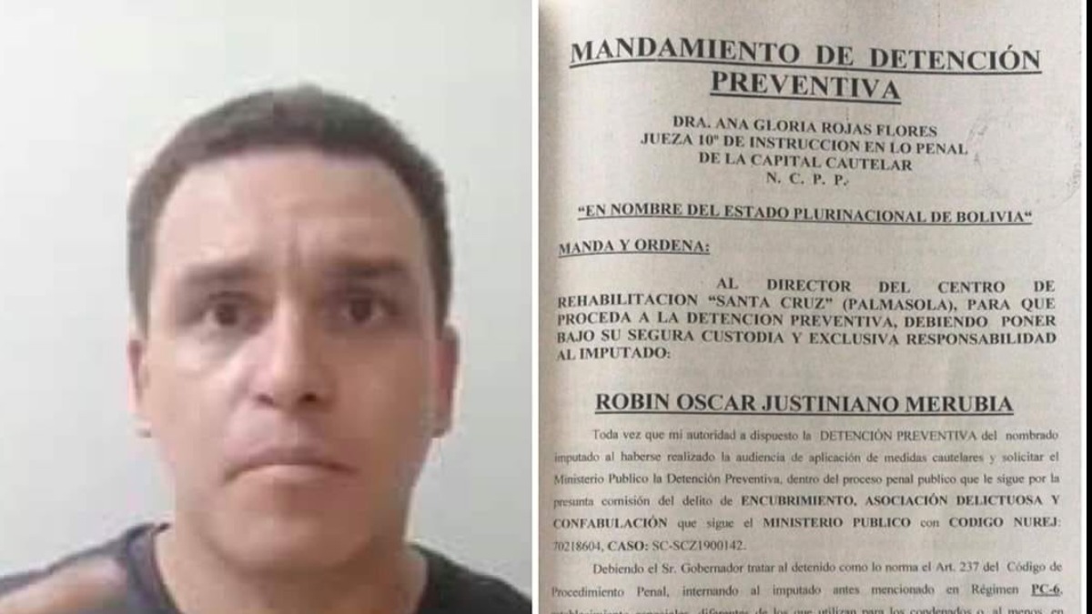 Mandamiento de su detención preventiva en 2019. Foto: RRSS