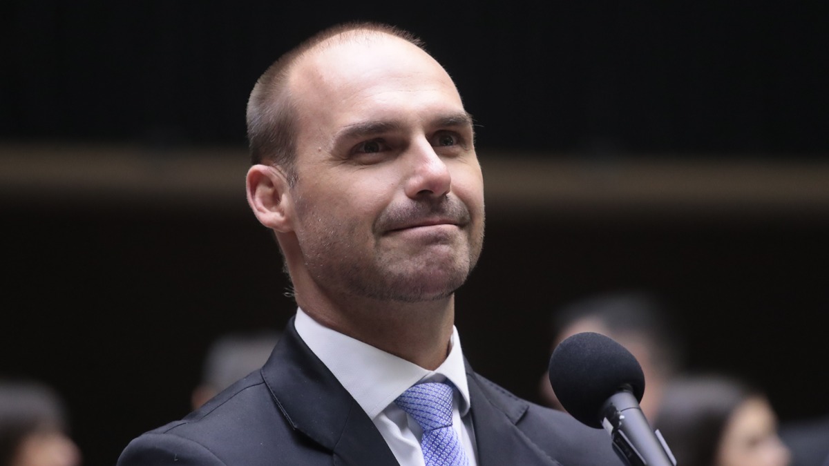 Eduardo Bolsonaro, hijo del expresidente Jair Bolsonaro.