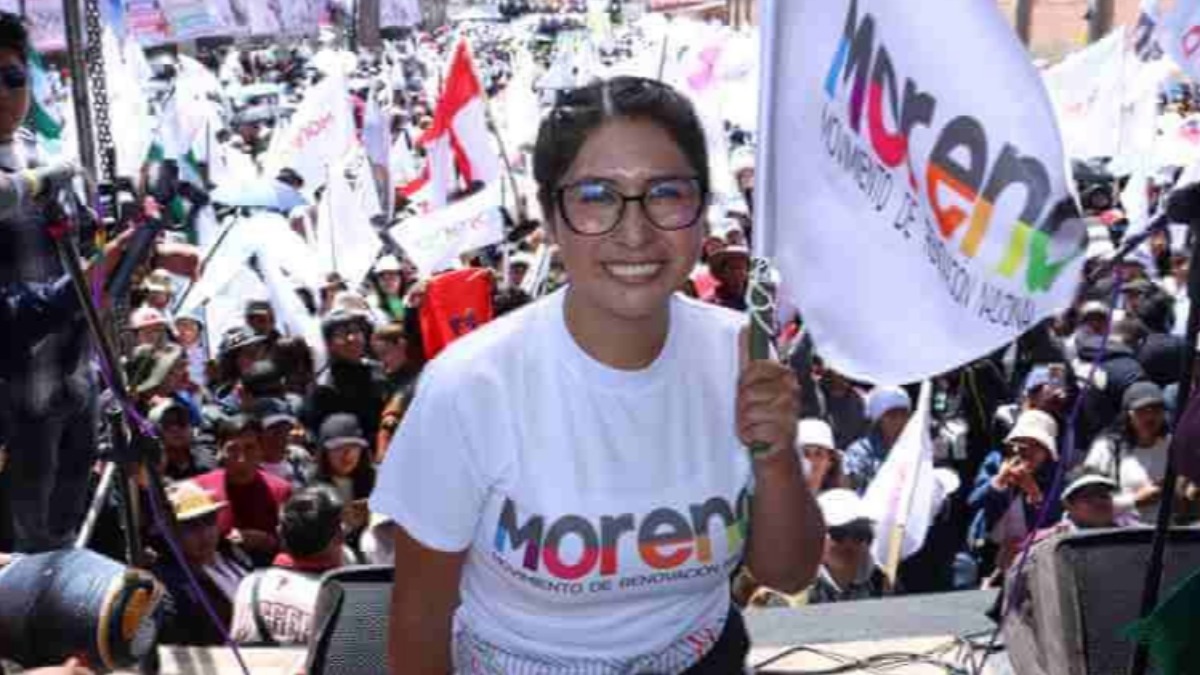 Eva Copa, candidata a presidente por Morena.