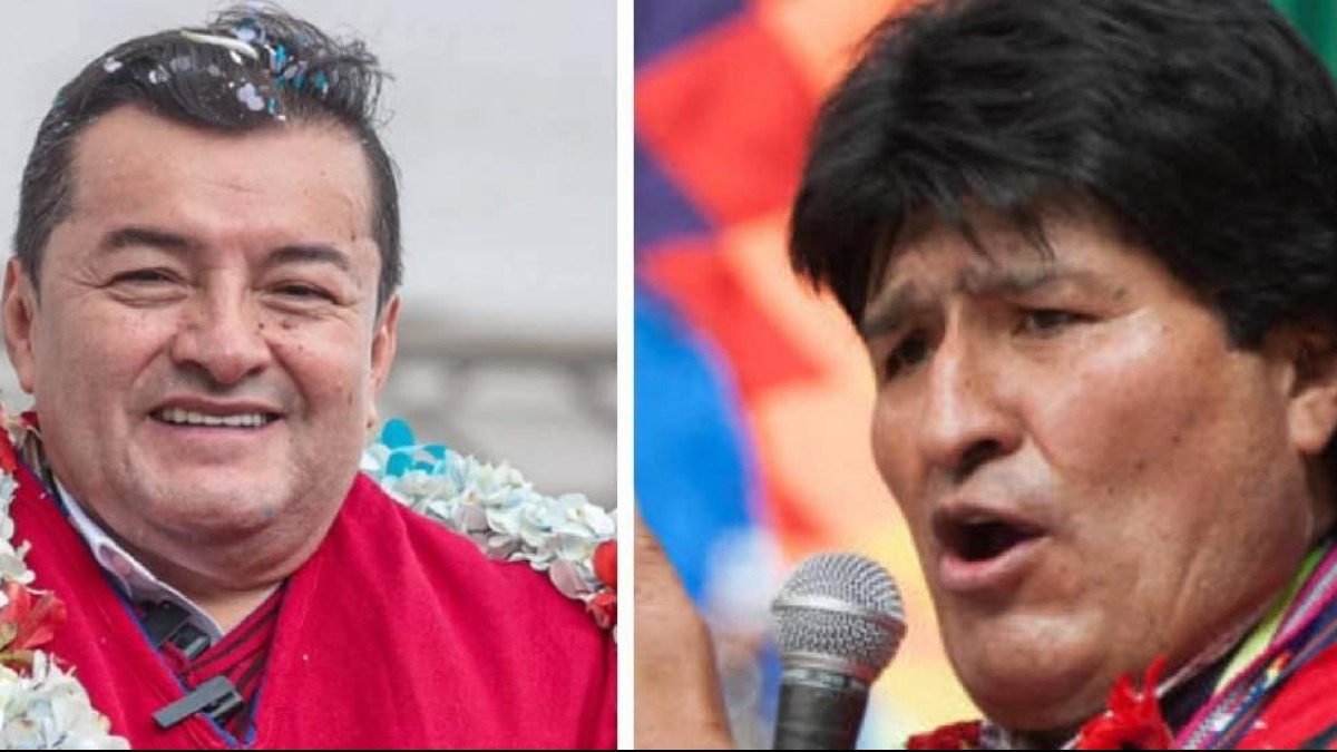 Jhonny Fernández y Evo Morales