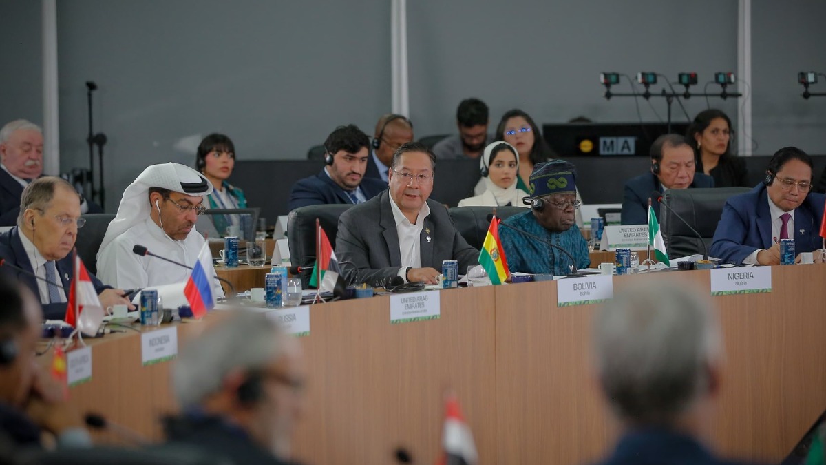 Luis Arce en la cumbre de los BRICS. Foto: Lucho Arce