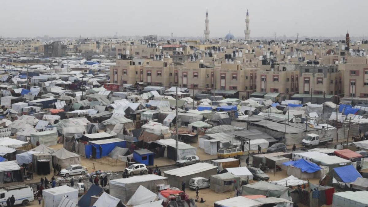 Un campamento de refugiados en la Franja de Gaza.