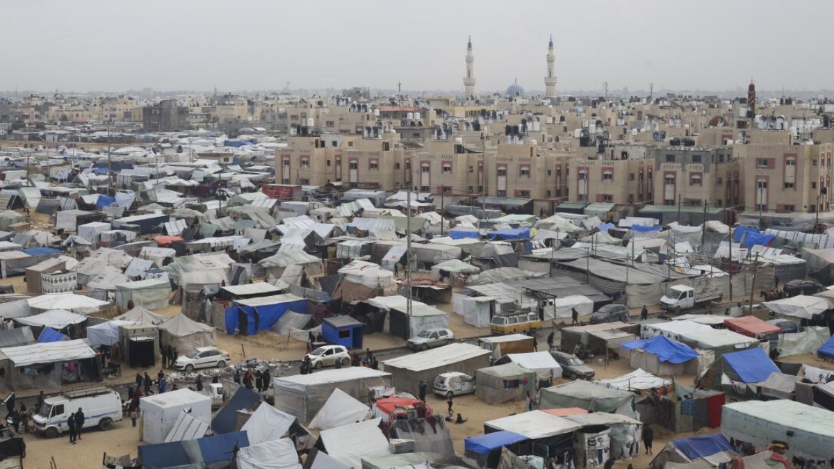 Un campo de refugiados en la Franja de Gaza.