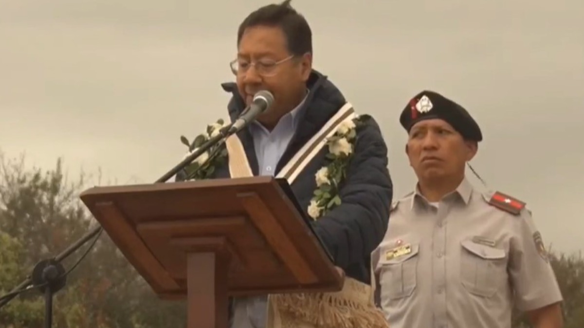 Presidente Luis Arce en Charagua, Santa Cruz. Foto: Captura