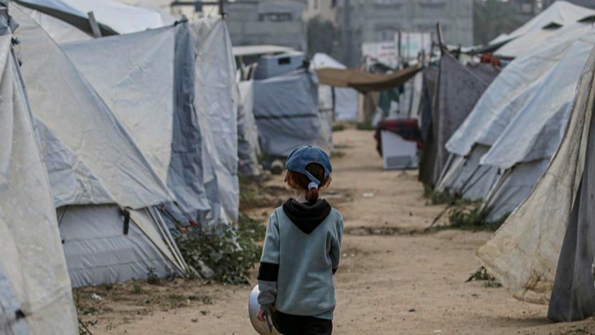 Un campamento en la Franja de Gaza.