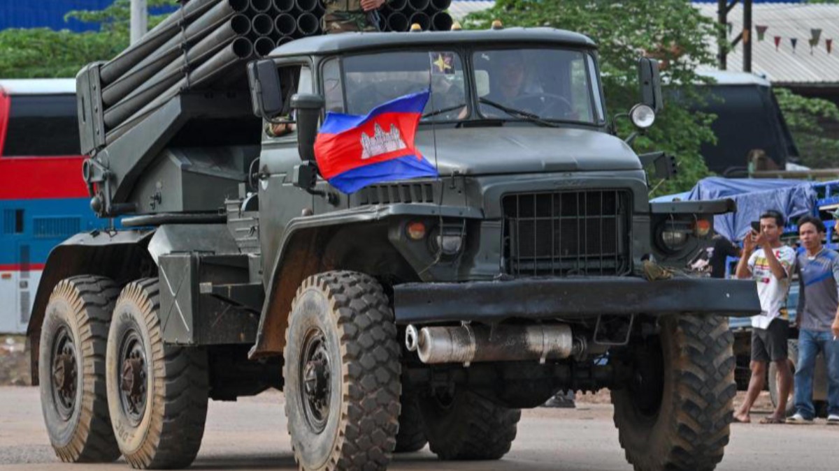 Vehículo militar de Camboya.