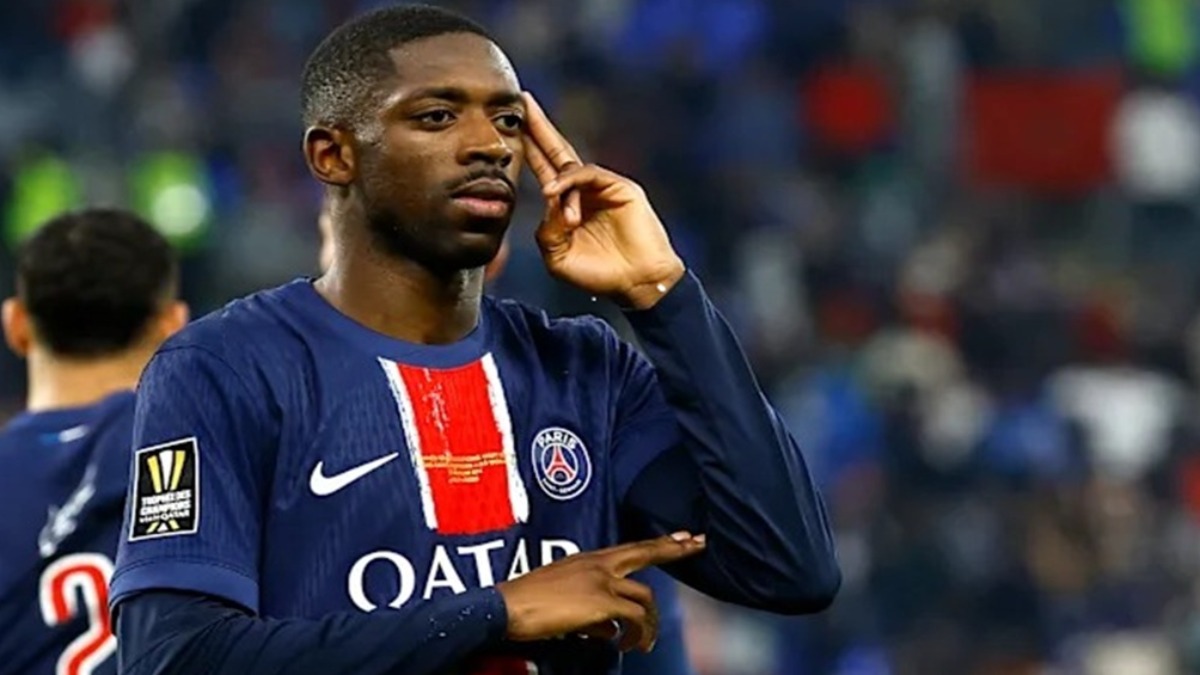 El delantero internacional francés del Paris Saint-Germain Ousmane Dembélé.