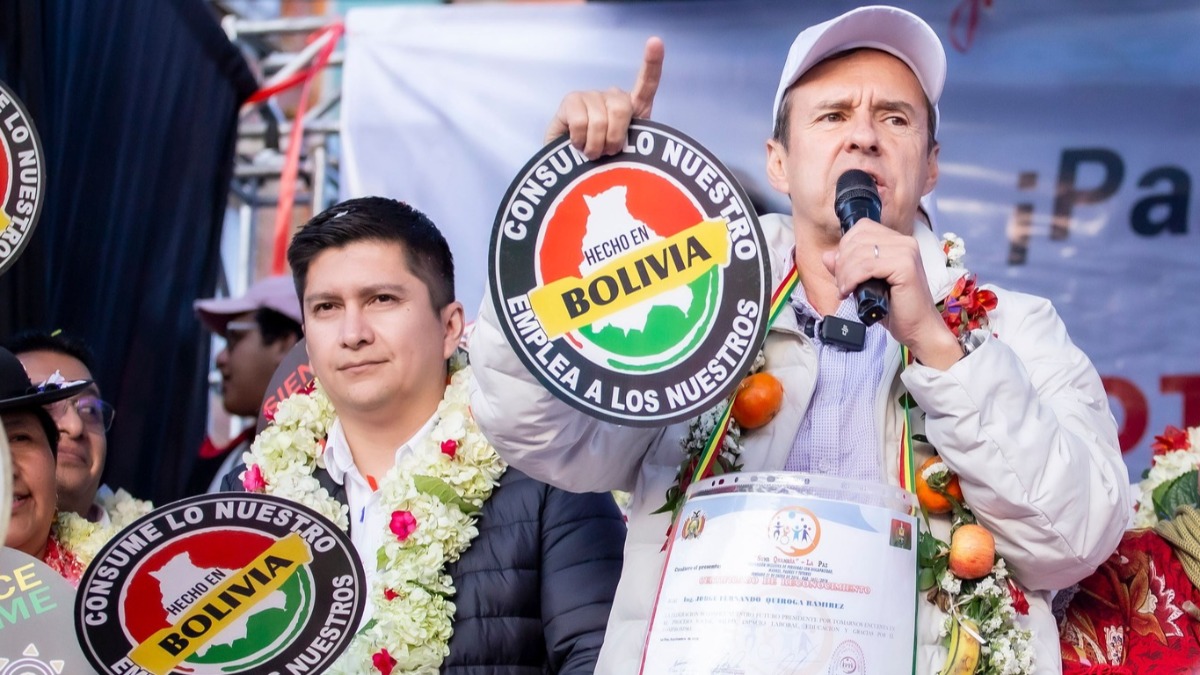 Jorge Tuto Quiroga en un acto de campaña en El Alto. Foto: Internet