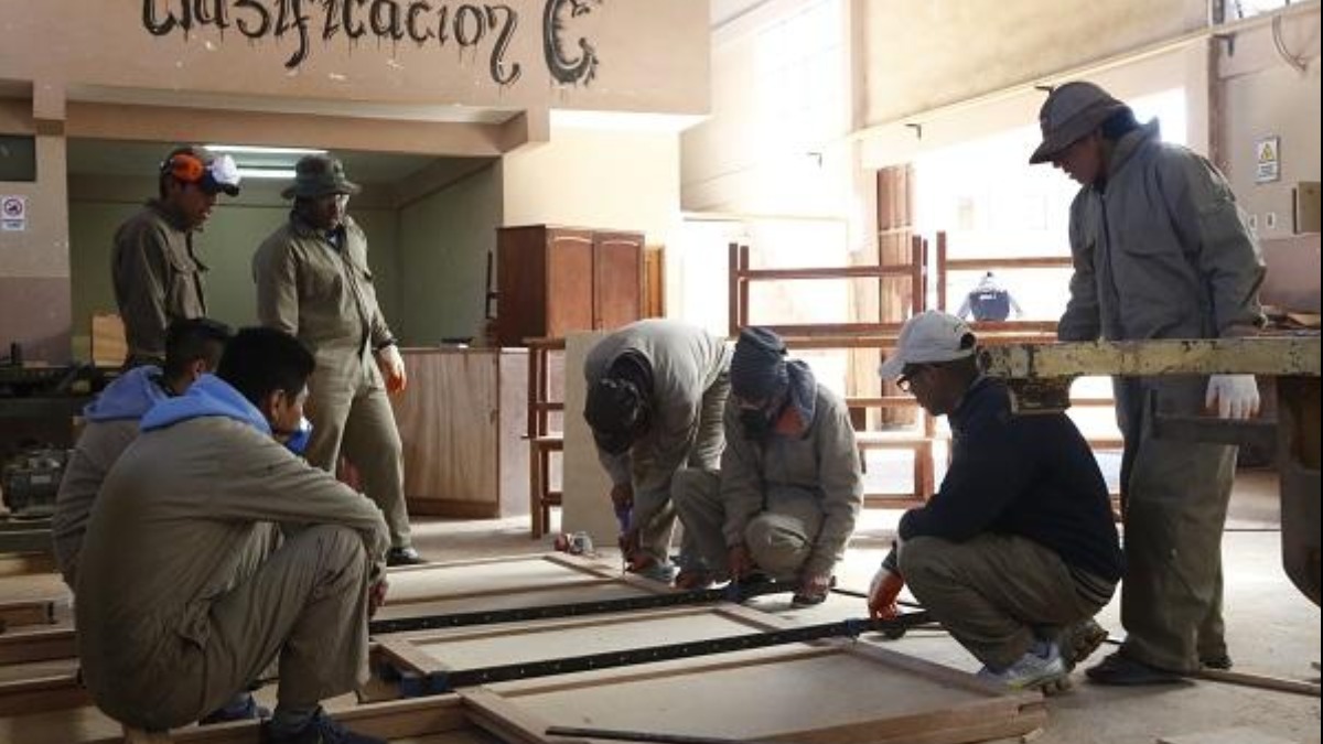 Jóvenes internos de la cárcel de Qalauma. Foto: El Muro