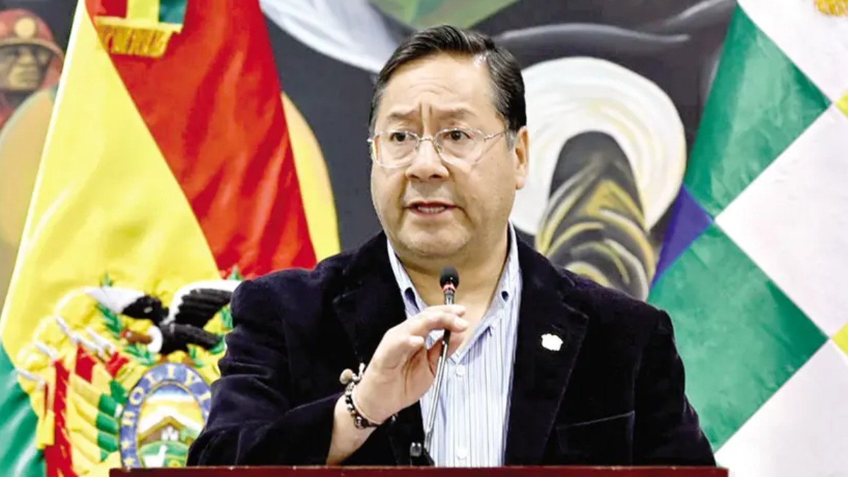 Presidente Luis Arce en Casa Grande del Pueblo. Foto: Internet