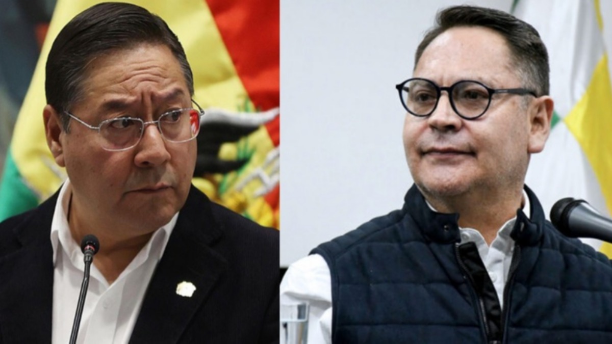 Presidente Luis Arce y viceministro Jhonny Aguilera.
