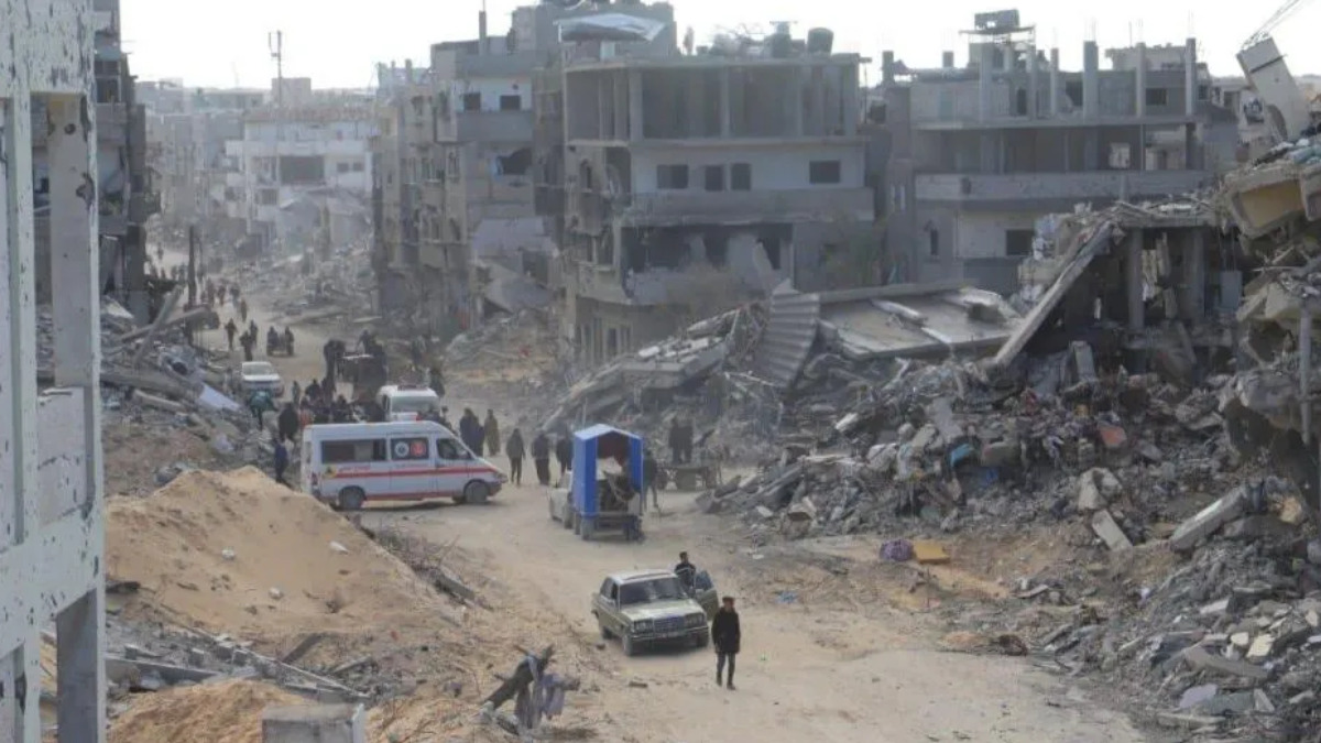 Ambulancia en la ciudad de Rafah, en el sur de la Franja de Gaza. 21 de enero de 2025. © MSF
