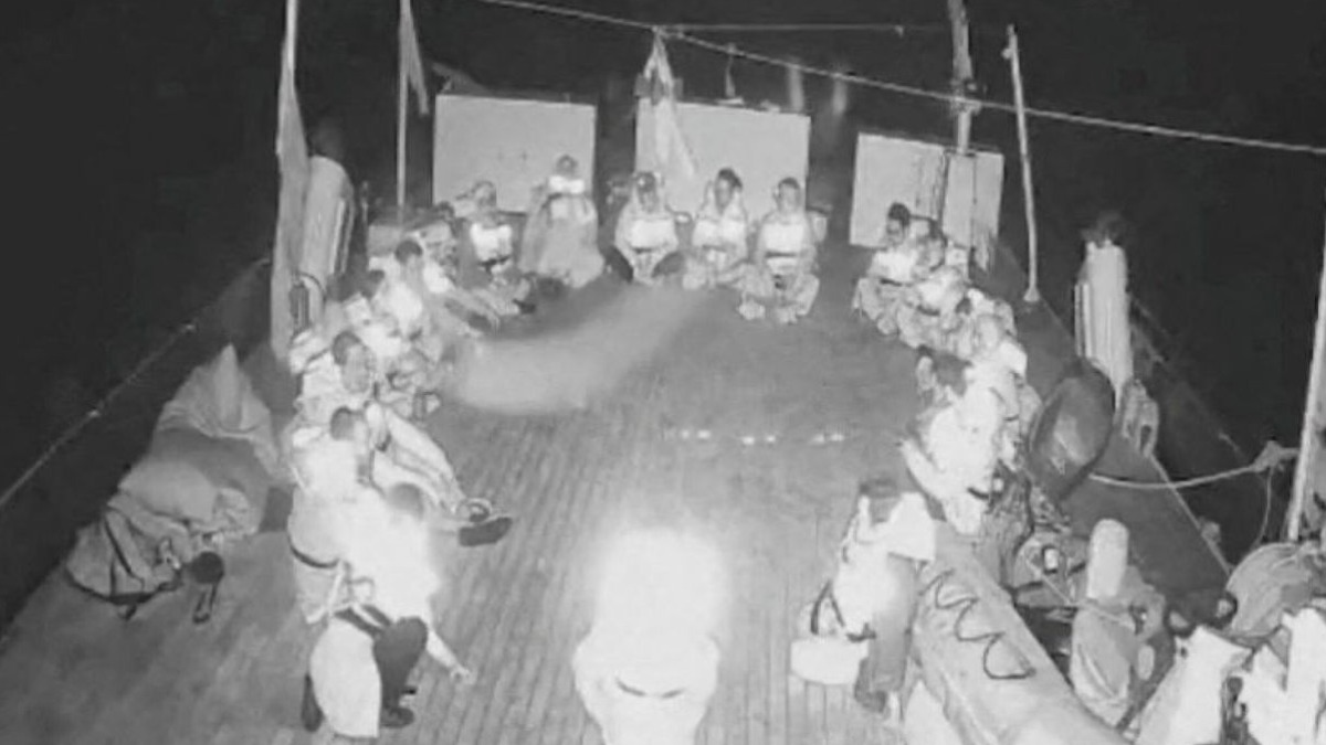 Cámaras de la flotilla filmaron parte de intervención.