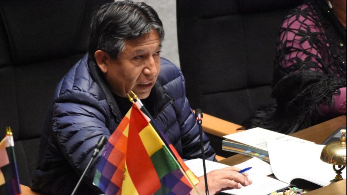 David Choquehuanca, vicepresidente de Bolivia y presidente de la Asamblea Legislativa.