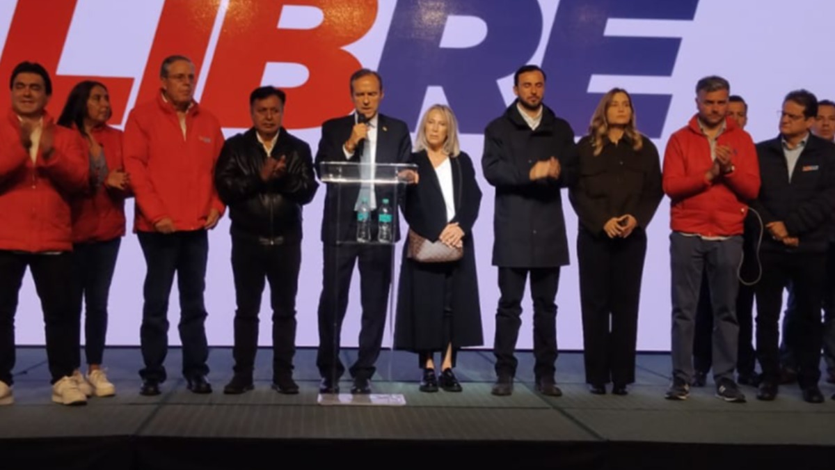 El binomio de la alianza Libre, Jorge Tuto Quiroga y Juan Pablo Velasco. Foto: Libre