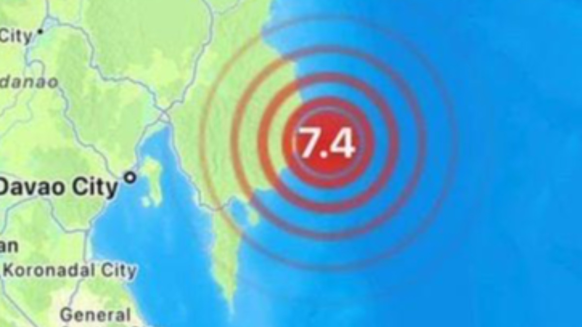 El epicentro del sismo fue ubicado en aguas al este de Mindanao, Filipinas.