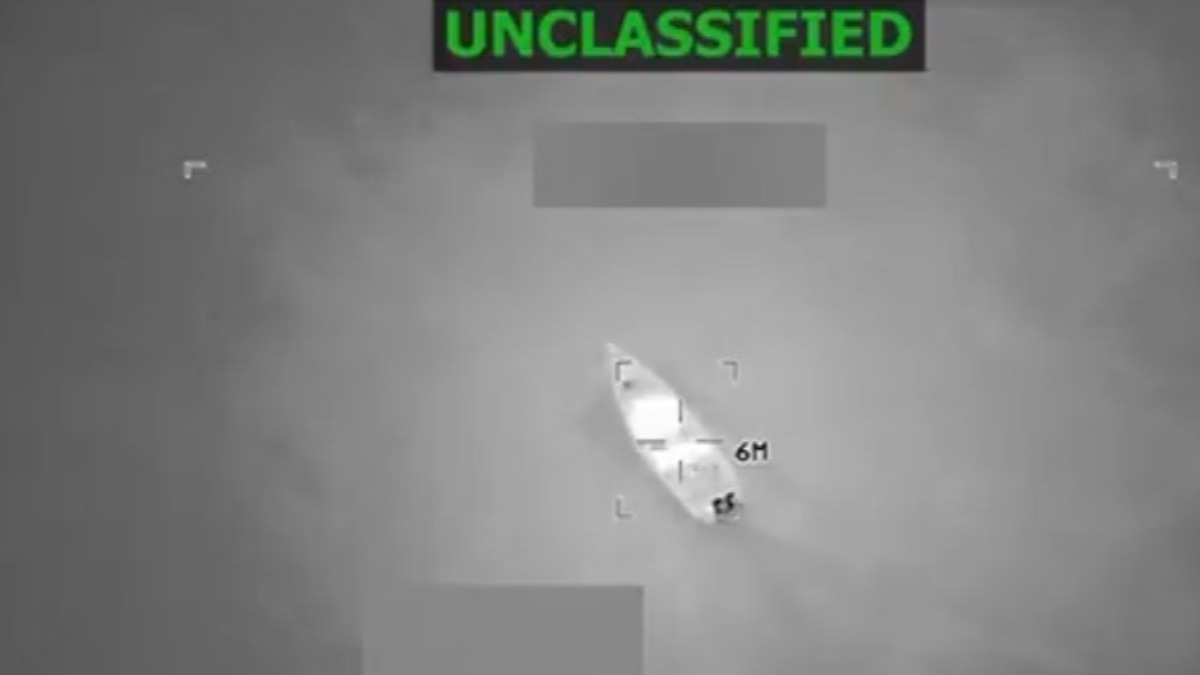 Imagen de una de las narcolanchas atacadas por EEUU.