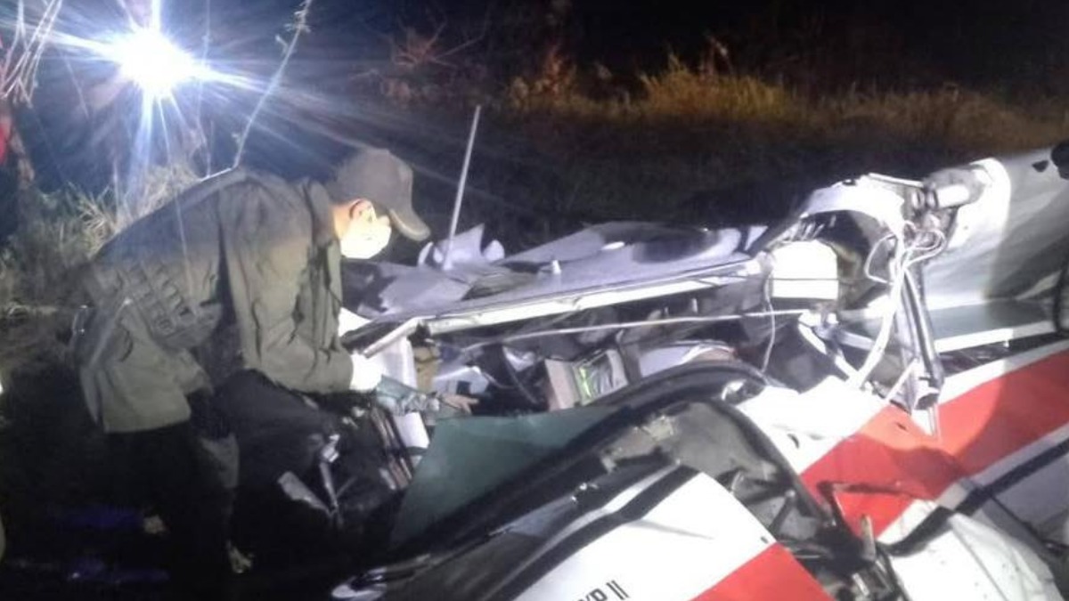 La avioneta fue encontrada en Santa Ana. Foto: RRSS