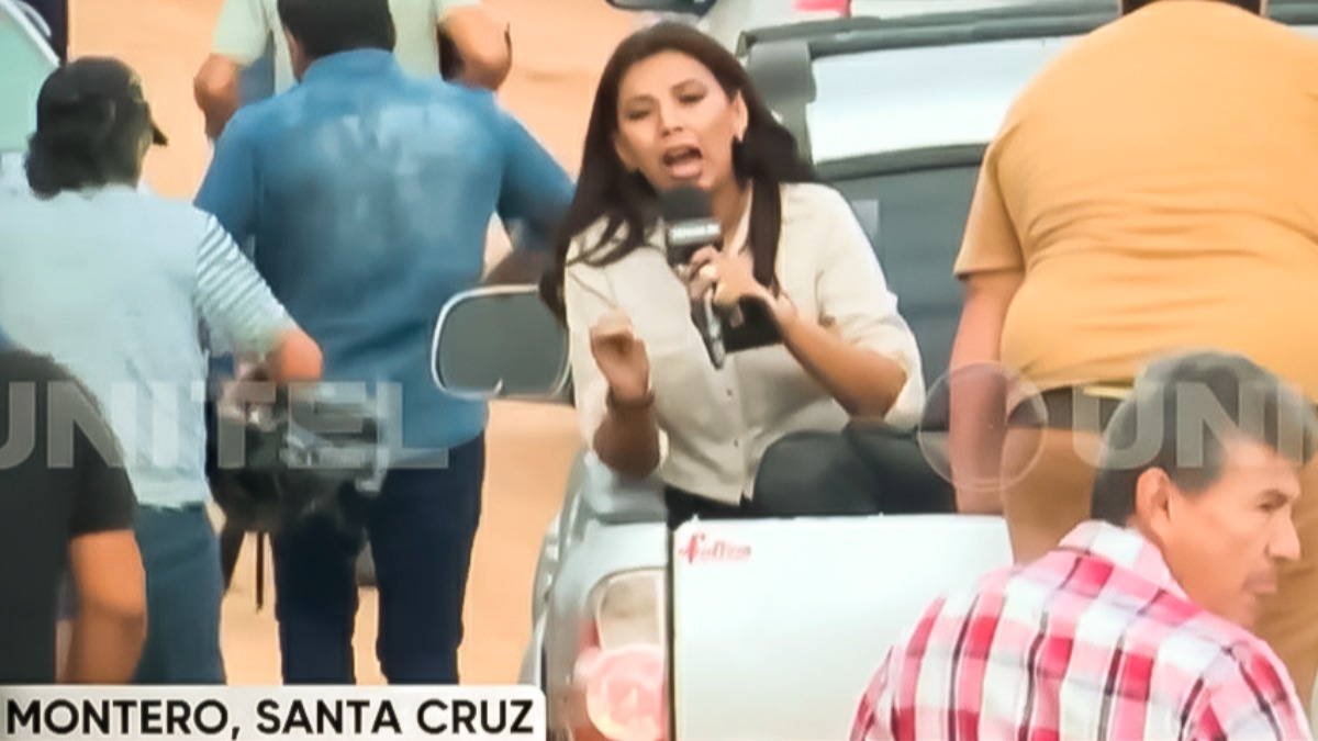 La periodista que fue agredida durante el operativo en Montero. Foto: ANP