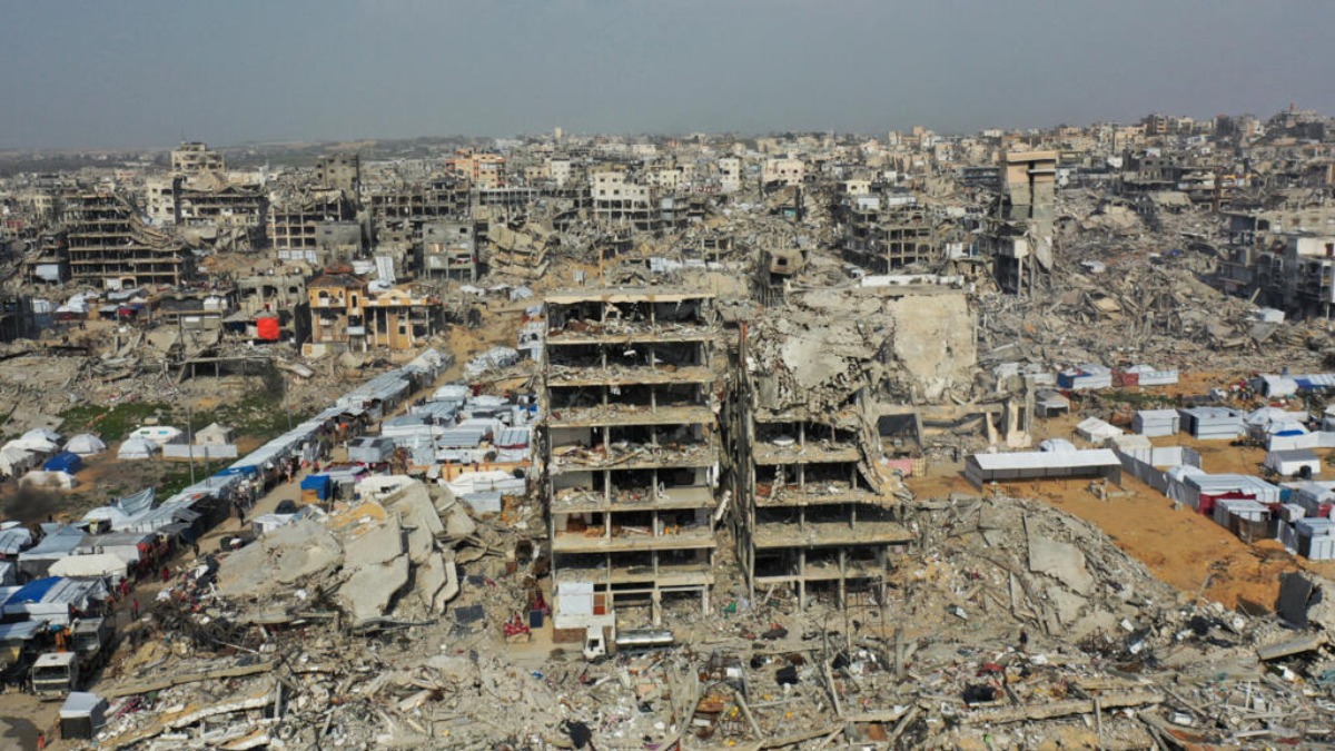 Las ruinas en la Franja de Gaza tras los bombardeos israelíes.