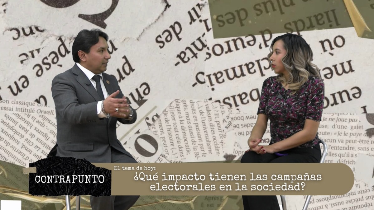 Marcelo Silva, politólogo, y Tikita Wara, conductora. Foto: ANF
