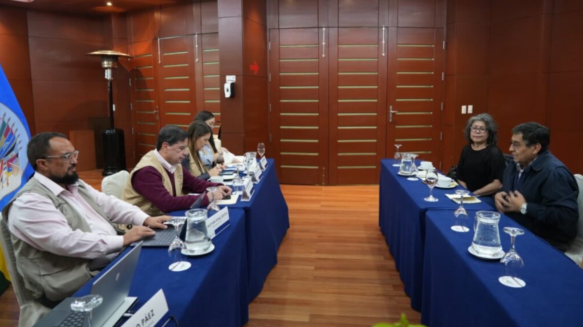 Reunión entre la MOE de Jubileo y la OEA. Foto: Fundación Jubileo