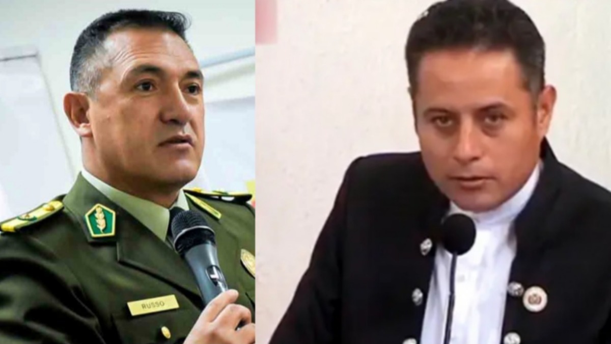 Comandante de la Policía, Augusto Russo; y el vicepresidente Edman Lara. Foto: Internet