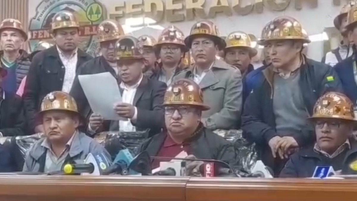 Comunicado de la Fencomin. Foto: Captura de video