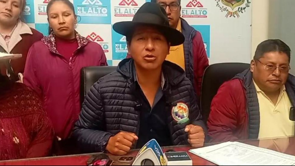 Ejecutivo de los gremiales del Sur de El Alto, Luis Paco. Foto: El Alteño