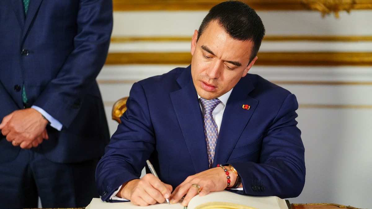 El presidente de Ecuador, Daniel Noboa.