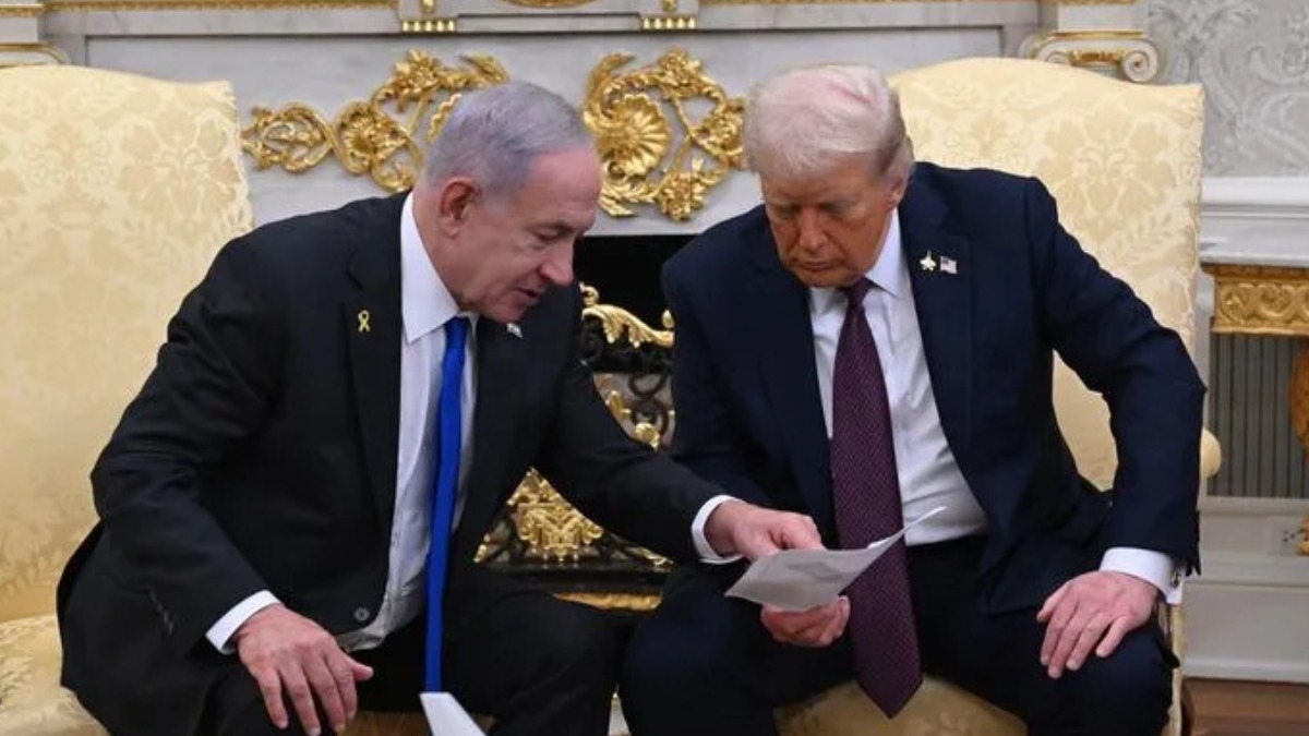 El primer ministro de Israel, Benjamin Netanyahu, junto al presidente de EEUU, Donald Trump.