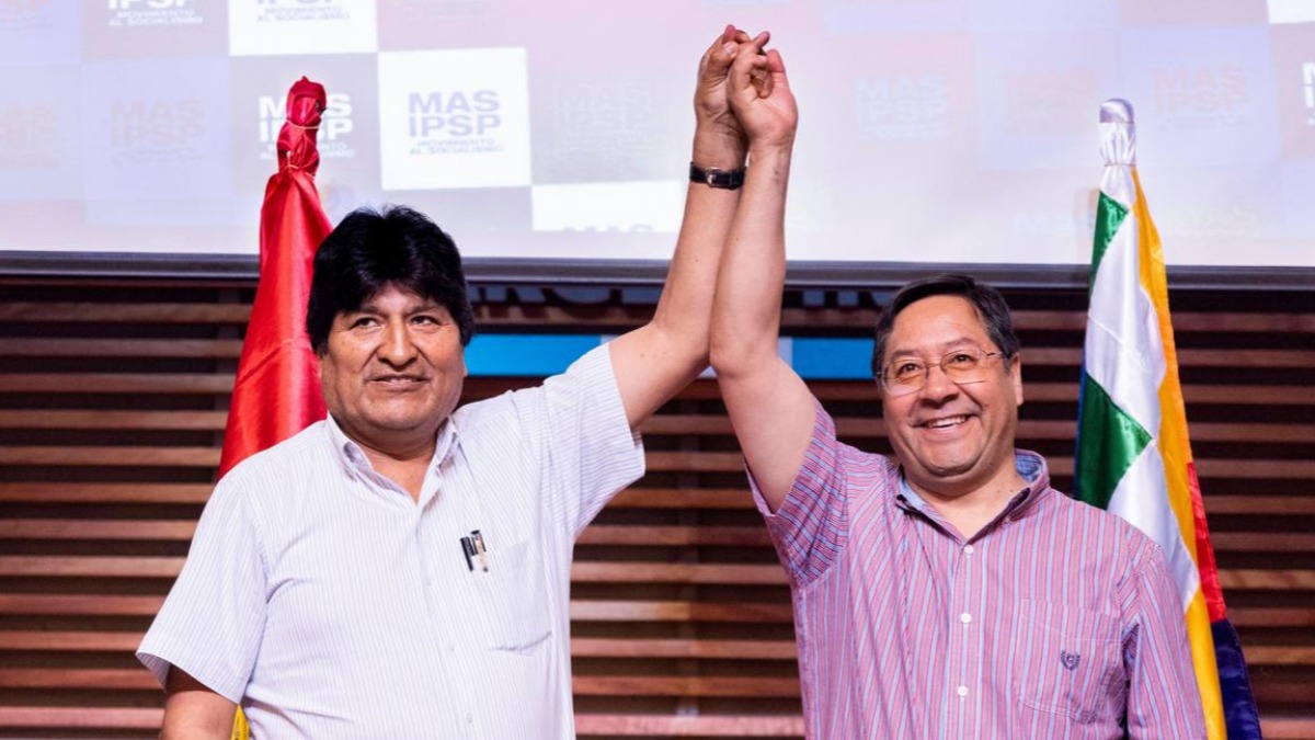 Evo Morales y Luis Arce, cuando eran compañeros del MAS.