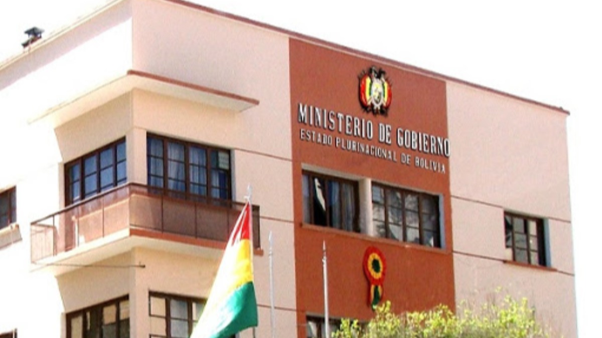 Frontis del Ministerio de Gobierno. Foto: Erbol