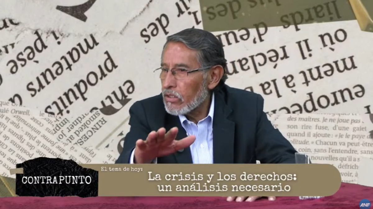 Javier Quisbert, miembro de la Asamblea Permanente de Derechos Humanos de La Paz (APDHLP). Foto: Captura de video
