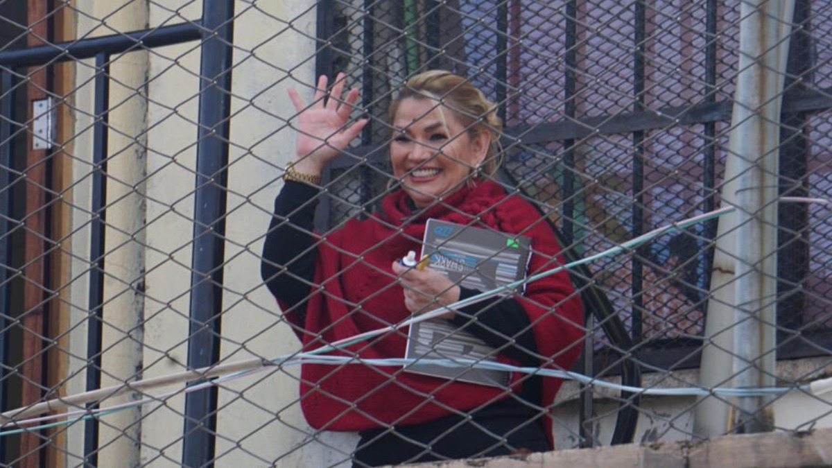 Jeanine Añez en la cárcel de Miraflores. Foto: Archivo France 24
