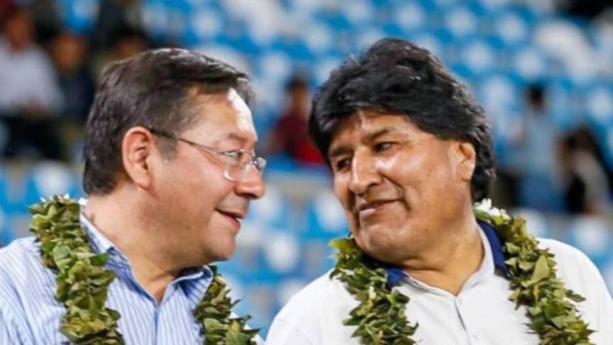 Luis Arce y Evo Morales. Foto. Internet